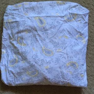 Pottery Barn crib sheet.